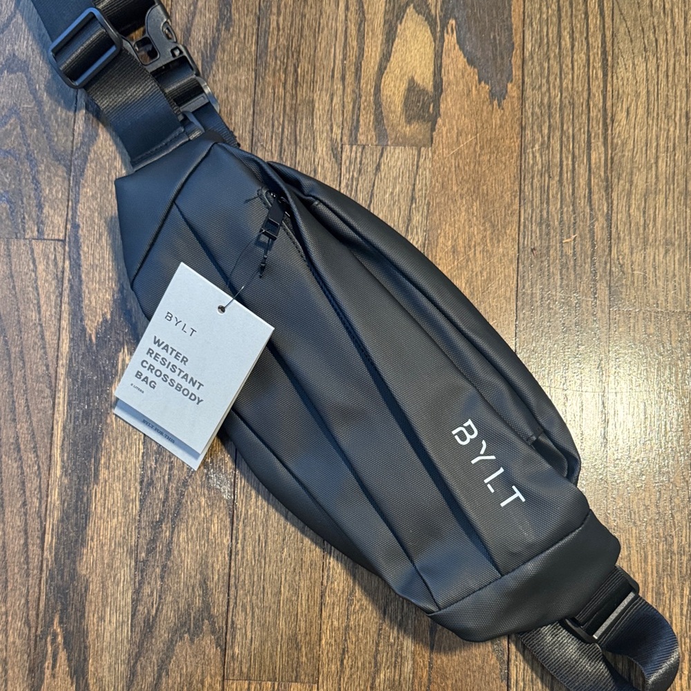 Black Water-Resistant Crossbody Bag